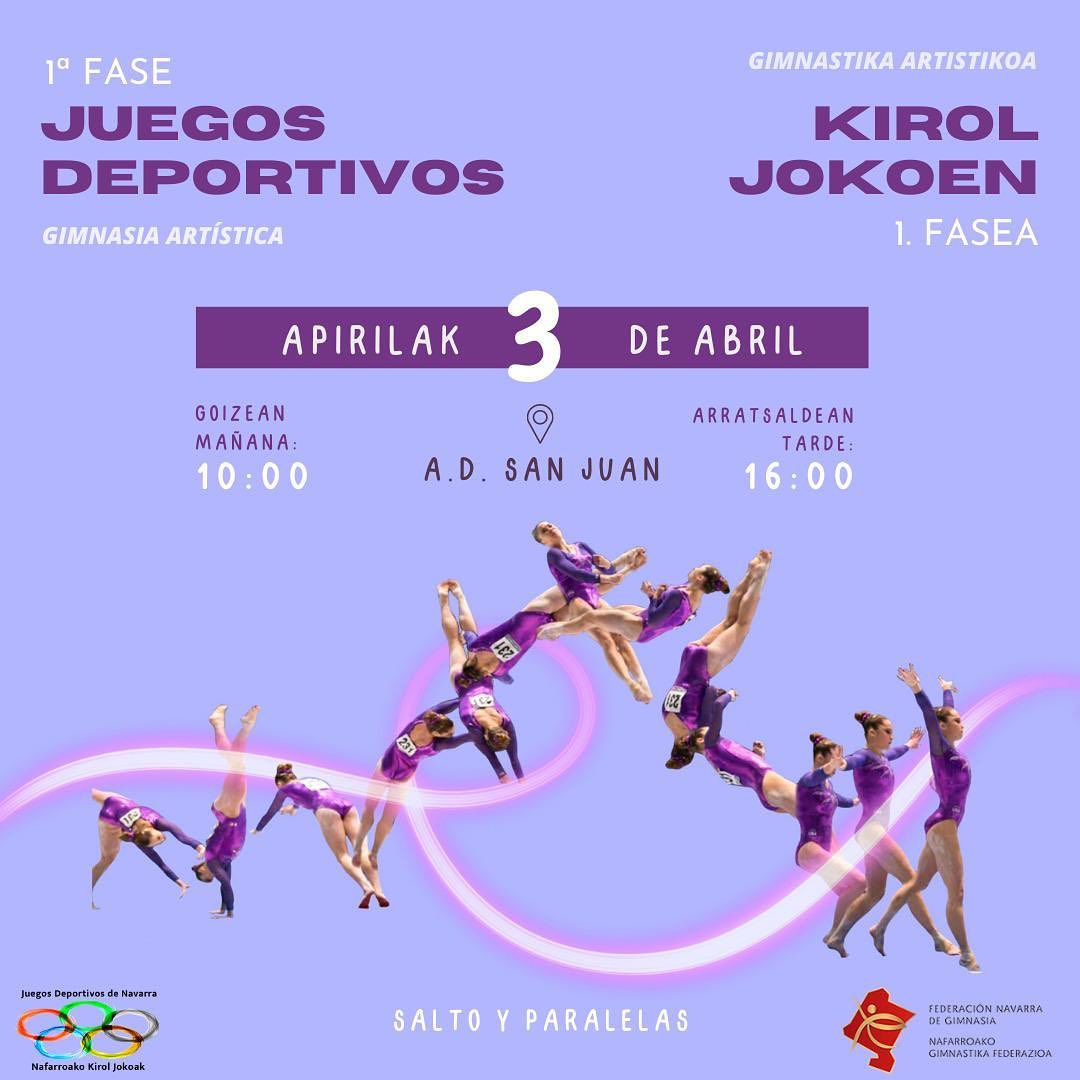 Inicio de los Juegos Deportivos de Navarra de gimnasia artística